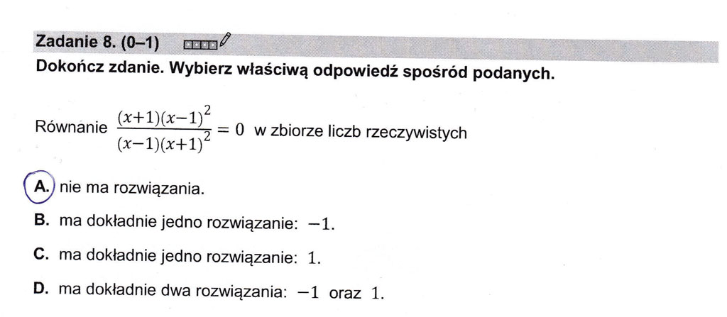 matura 2023 matematyka odpowiedzi zadanie 8
